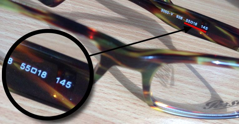 اعداد روی عینک